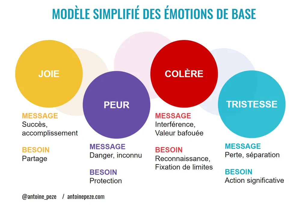 Le modèle simplifié des émotions de base