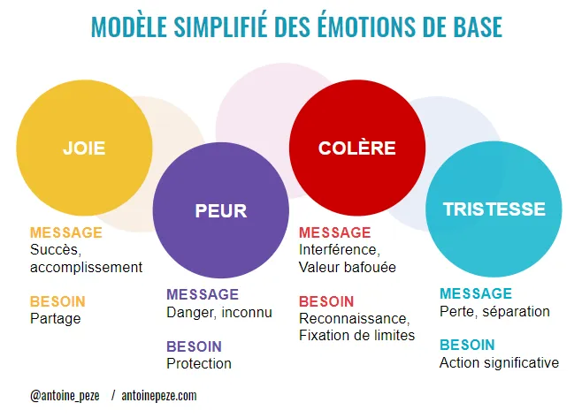 Modèle simplifié des émotions de base