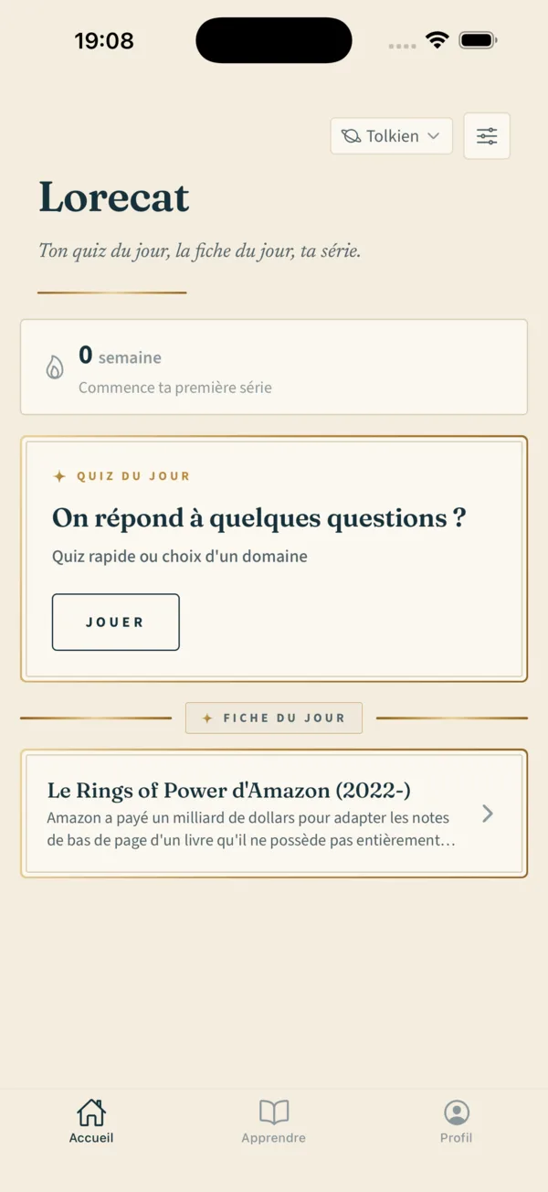 Lorecat · écran 1