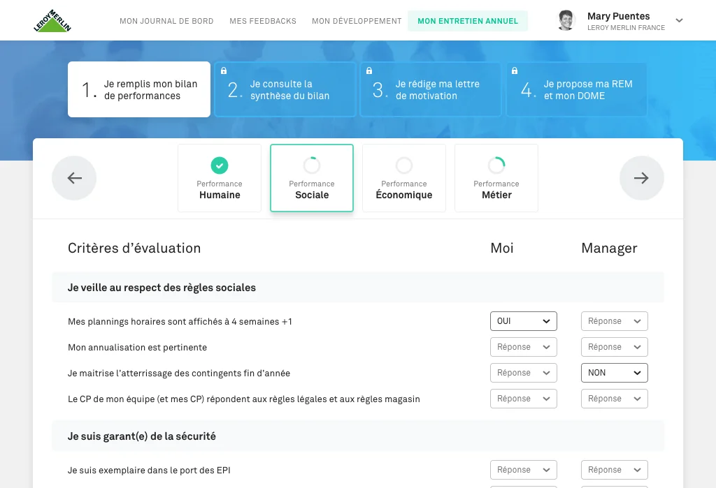 Prototype : l'entretien annuel, côté collaborateur et côté manager