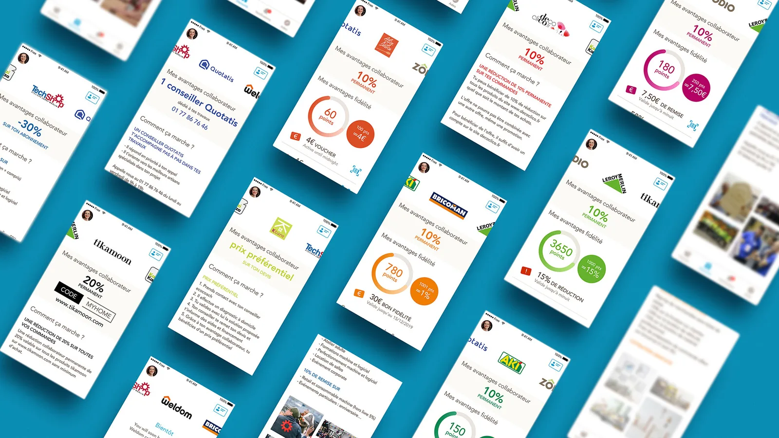 Les avantages de chaque enseigne, dans une seule app